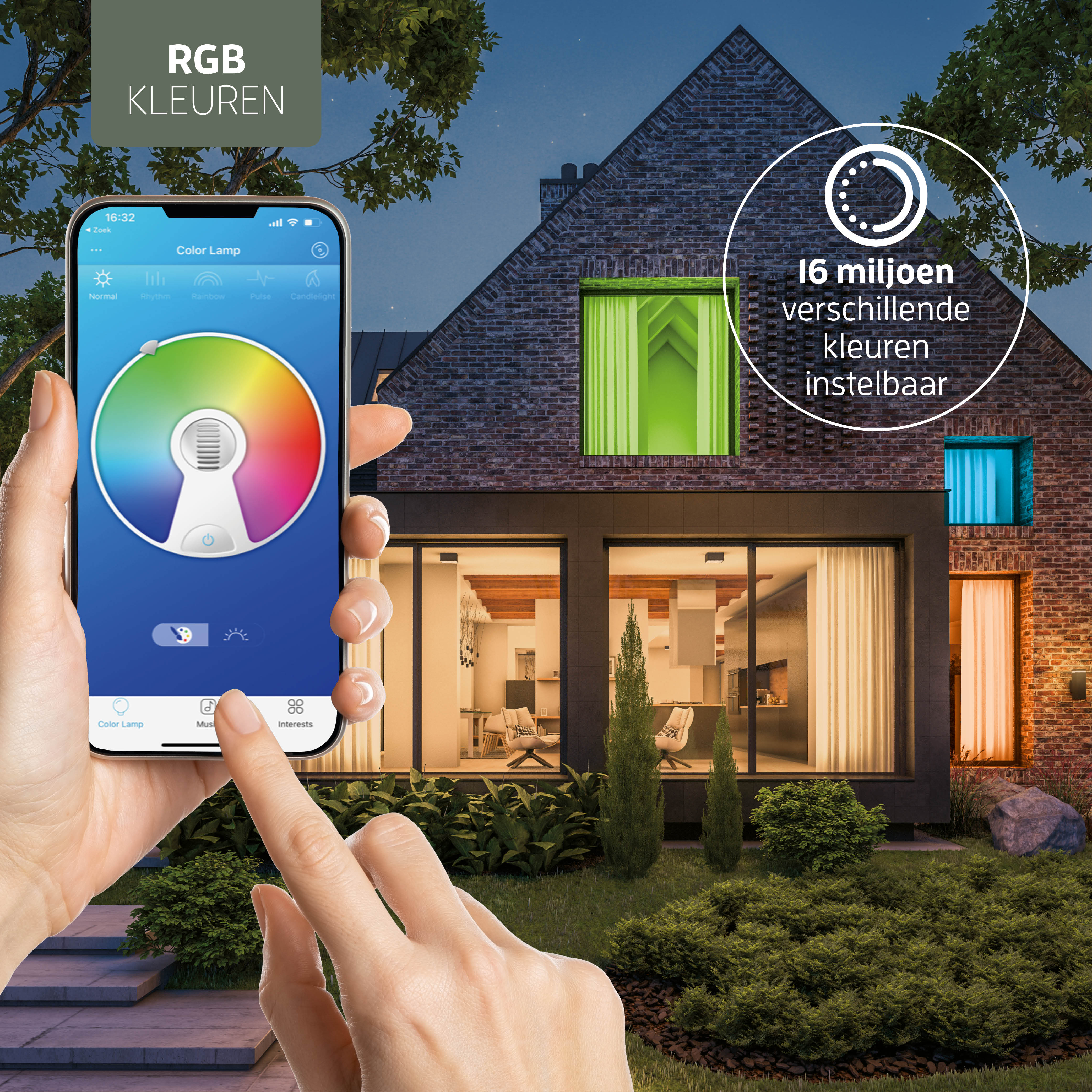 Varin Bluetooth LED Plafondlamp badkamer RGBW (CCT) - 40 cm - incl Bluetooth speaker