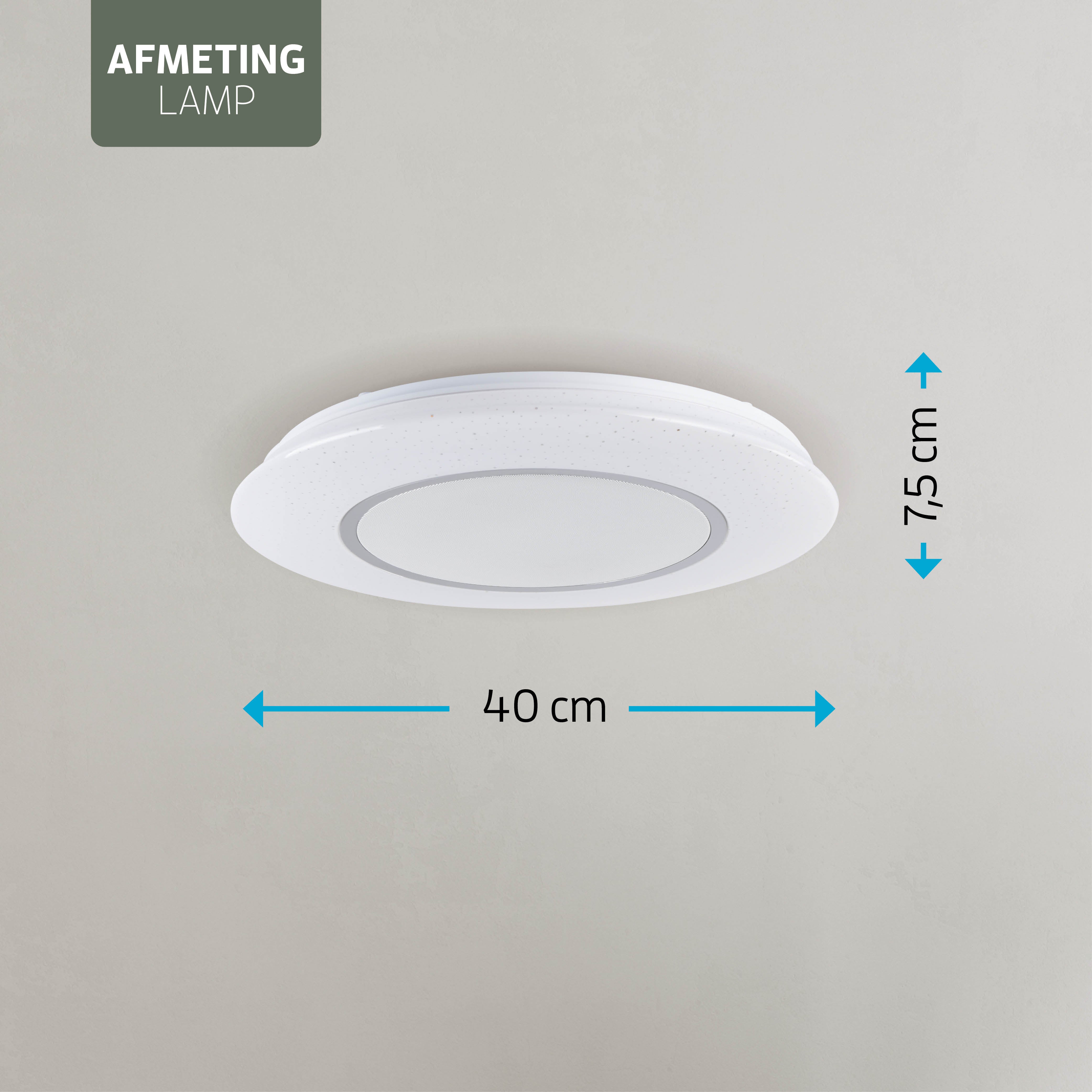 Varin Bluetooth LED Plafondlamp badkamer RGBW (CCT) - 40 cm - incl Bluetooth speaker