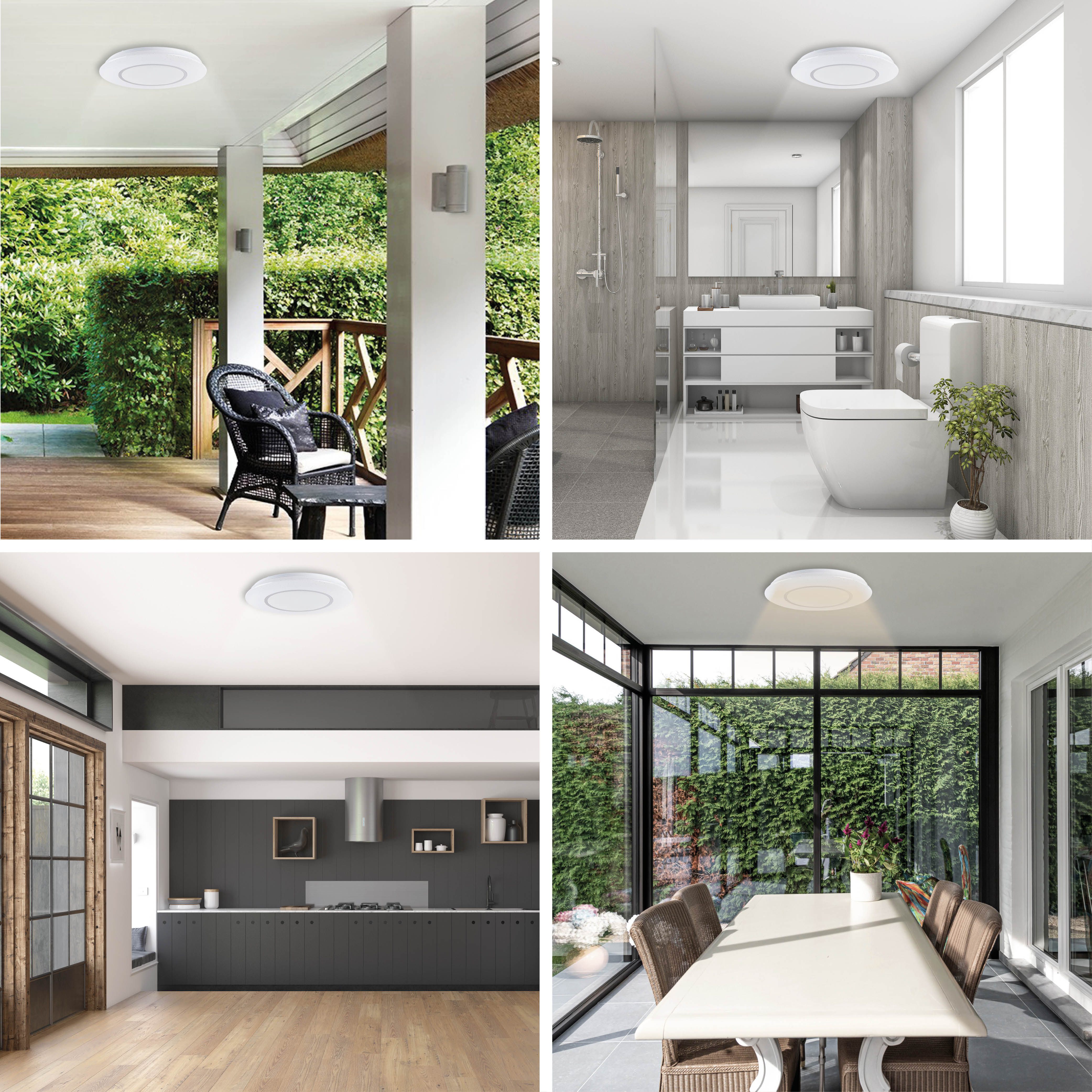 Varin Bluetooth LED Plafondlamp badkamer RGBW (CCT) - 40 cm - incl Bluetooth speaker