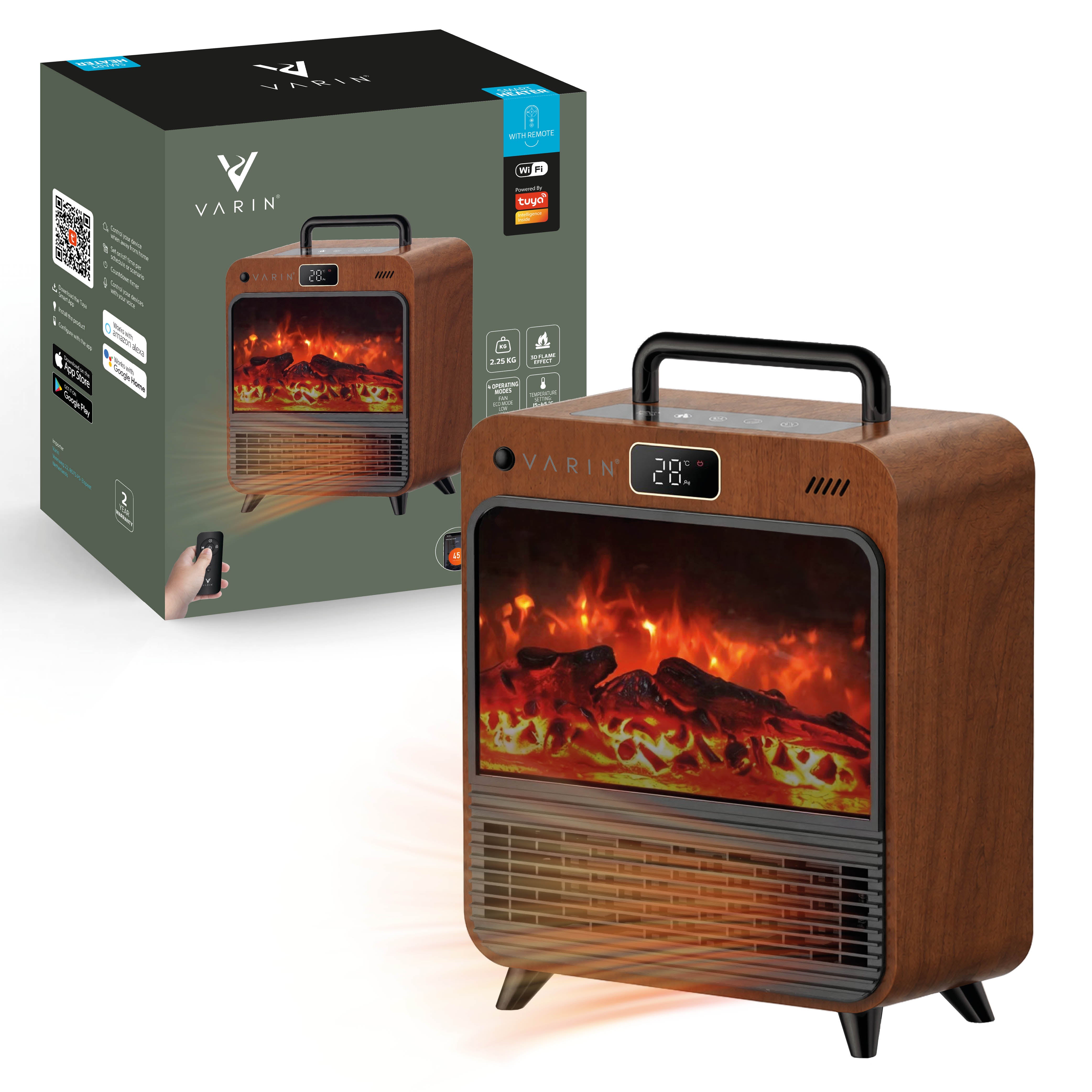 H003 1500W Brown woodlook flame