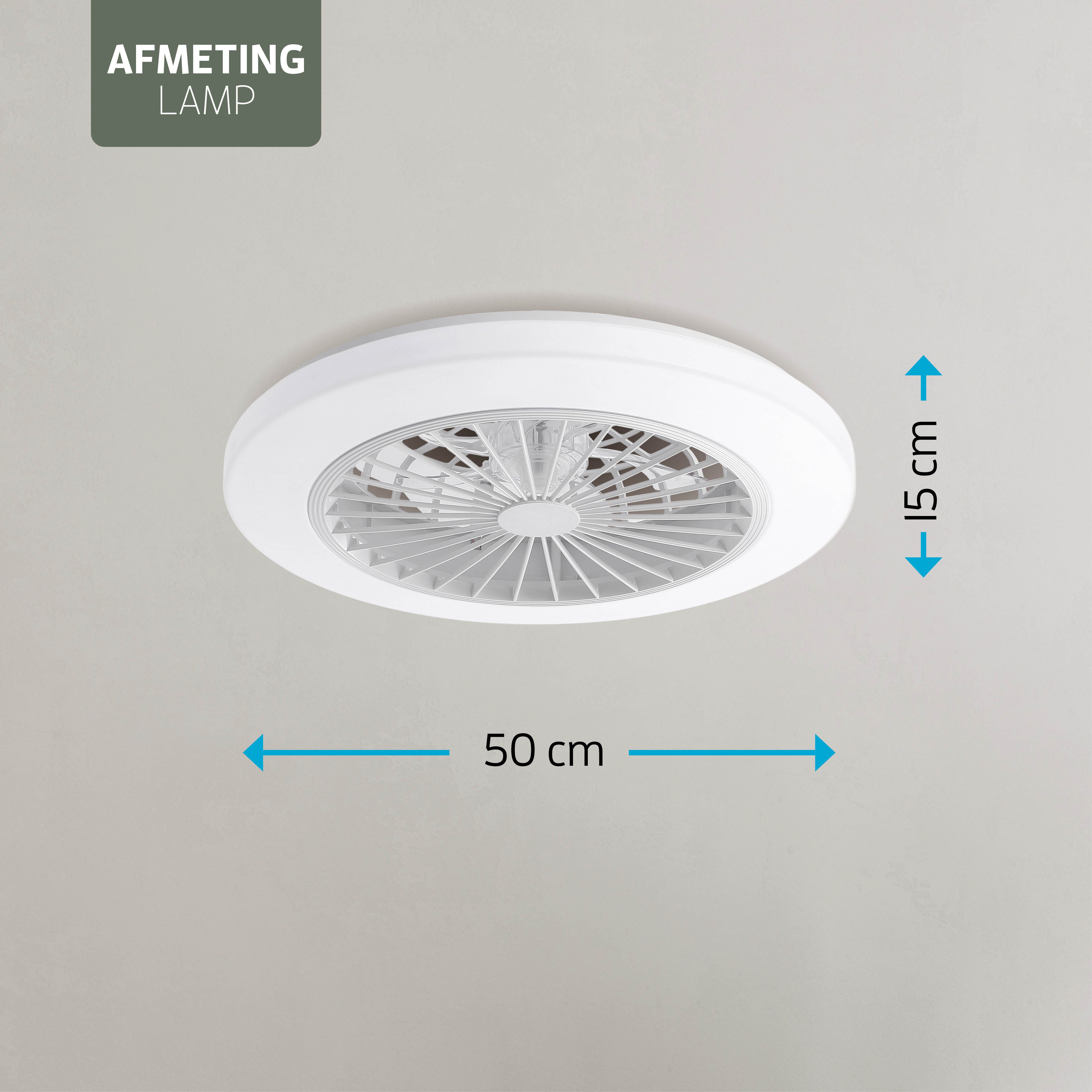 Varin Smart Wifi LED Plafondlamp met ventilator RGBW (CCT) - 50 cm - Tuya - transparant
