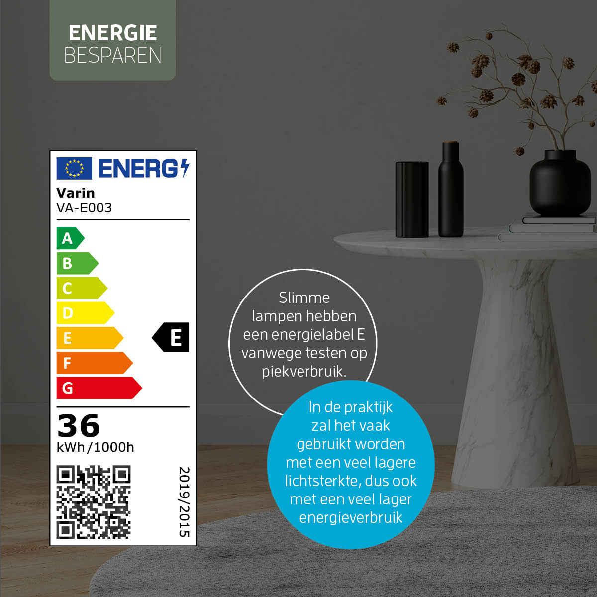 Smart Plafondventilator (hout) met Verlichting - Wit - 132cm - WiFi