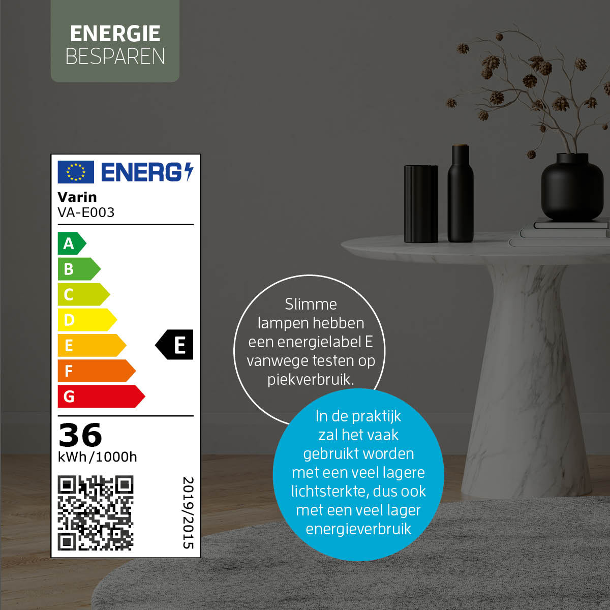 Smart Plafondventilator (hout) met Verlichting - Zwart - 132cm - WiFi