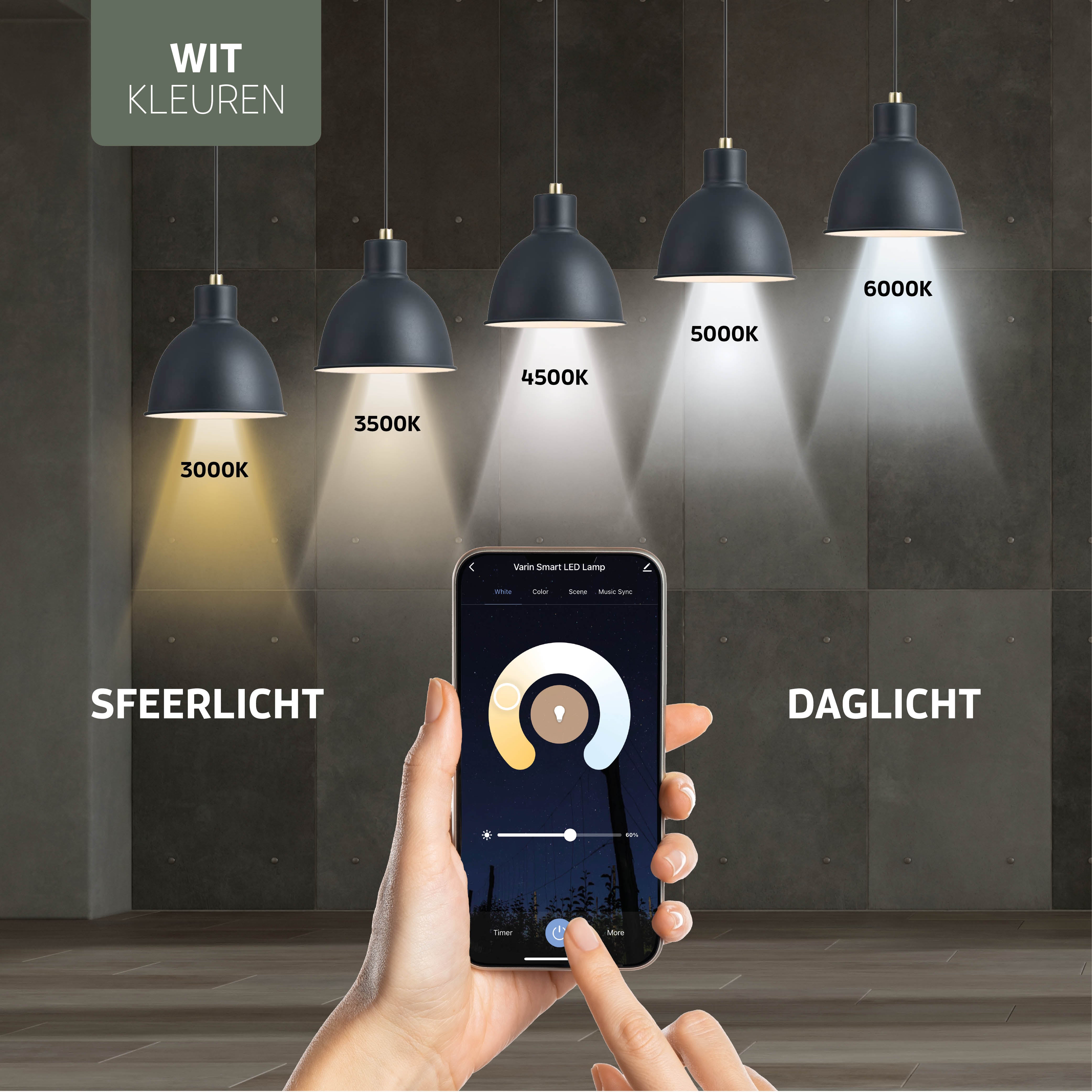 Plafondlamp met uitklapbare ventilator - Zwart - 108cm - WiFi