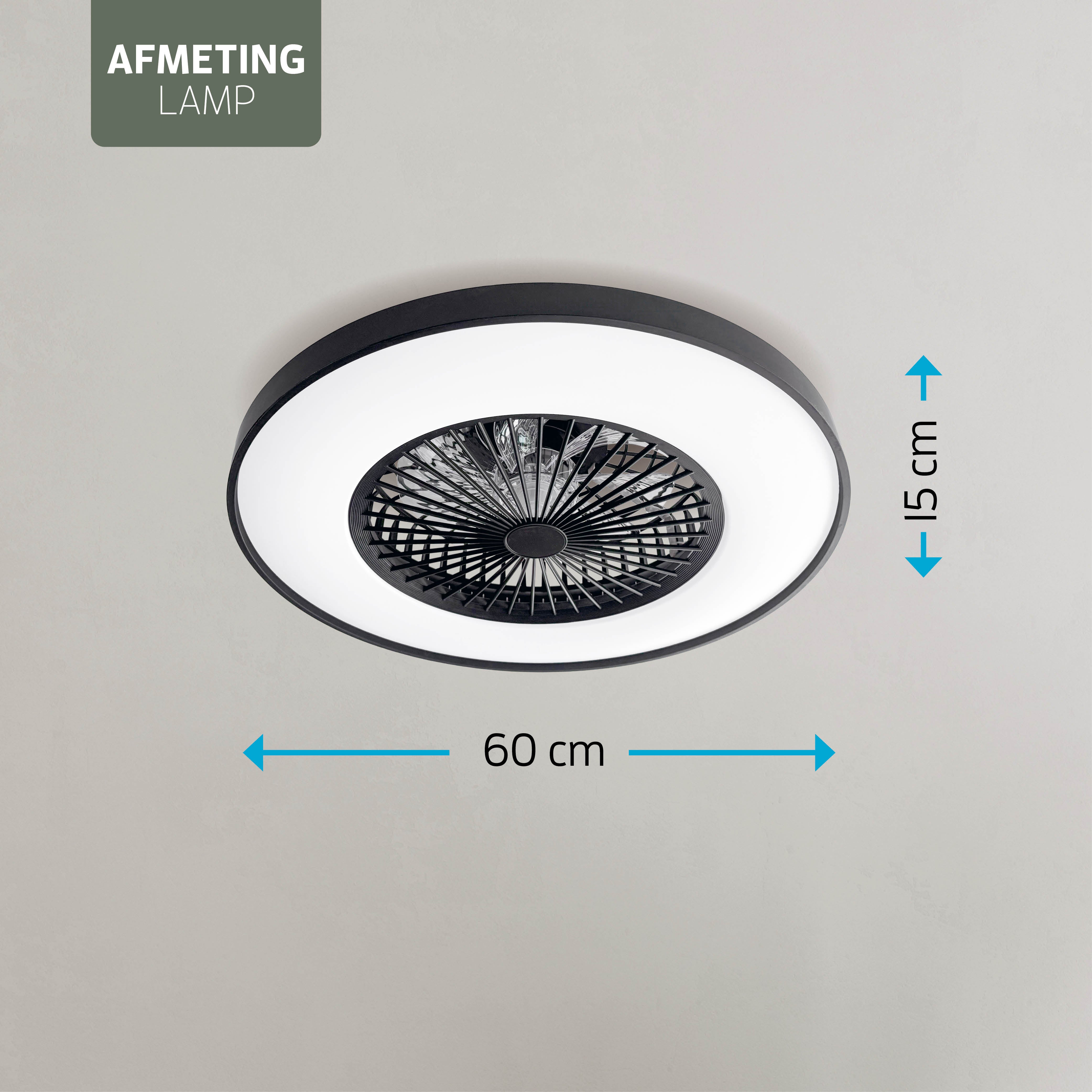 Varin Smart Wifi LED Plafondlamp met ventilator RGBW (CCT) - 60 cm - Tuya - Wit