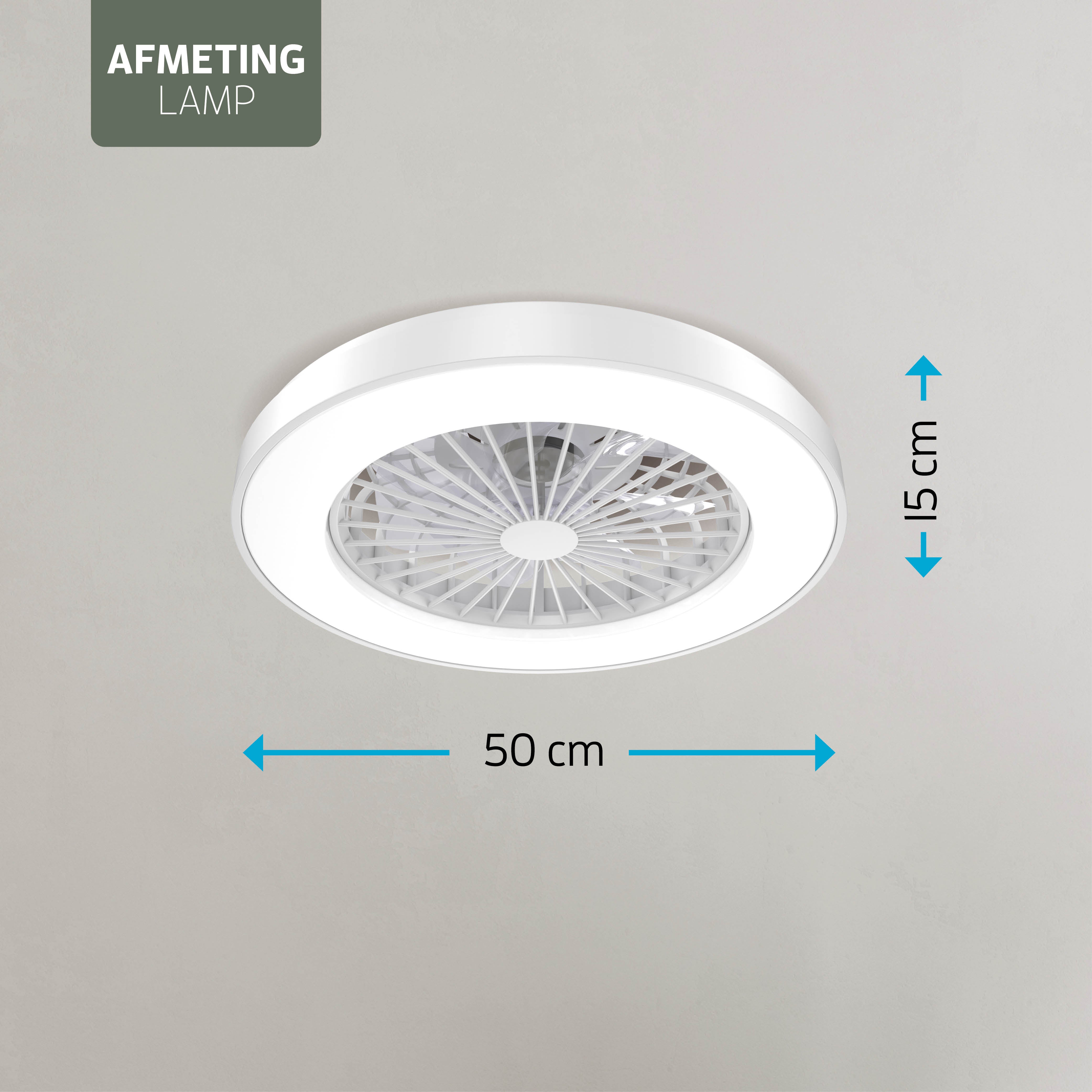Varin Smart Wifi LED Ceiling Light with Fan RGBW (CCT) - 50 cm - Tuya - White