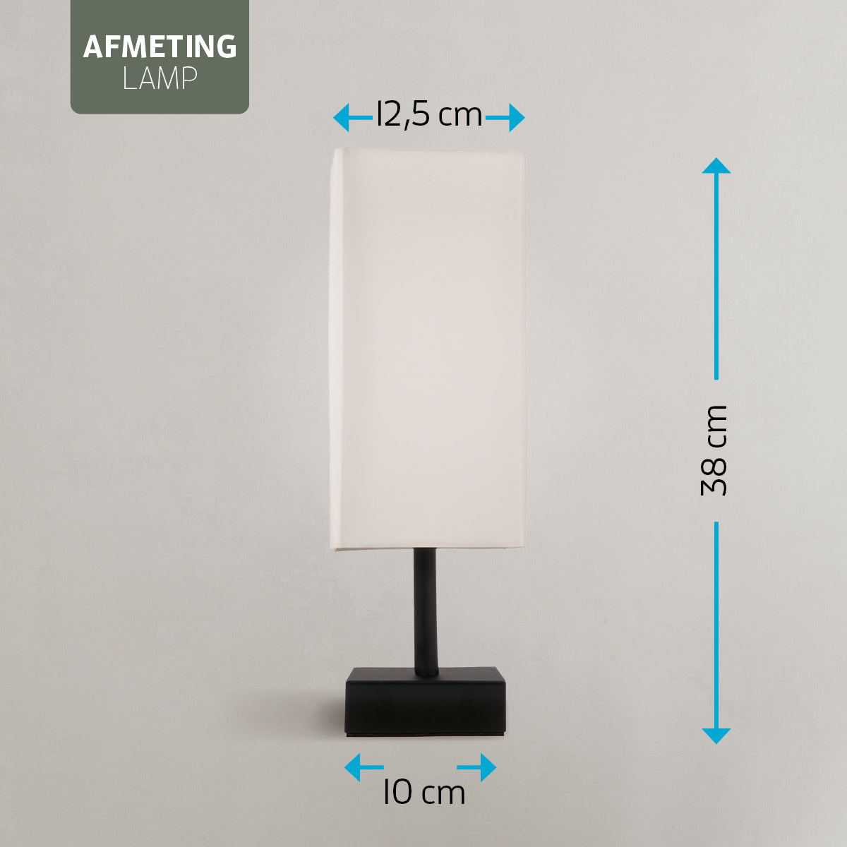 Varin Smart Wifi Tafellamp - Witte kap  - 38cm hoog - incl. LED lamp E27 - Tuya